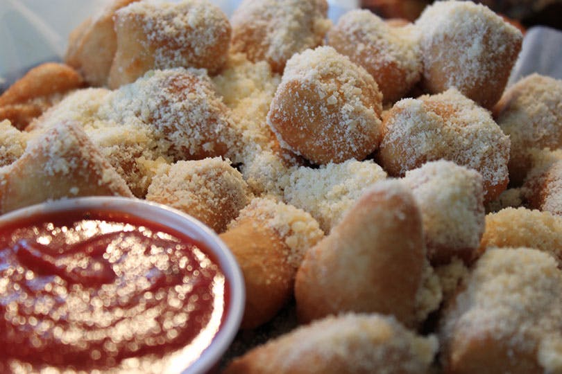 a close up of food